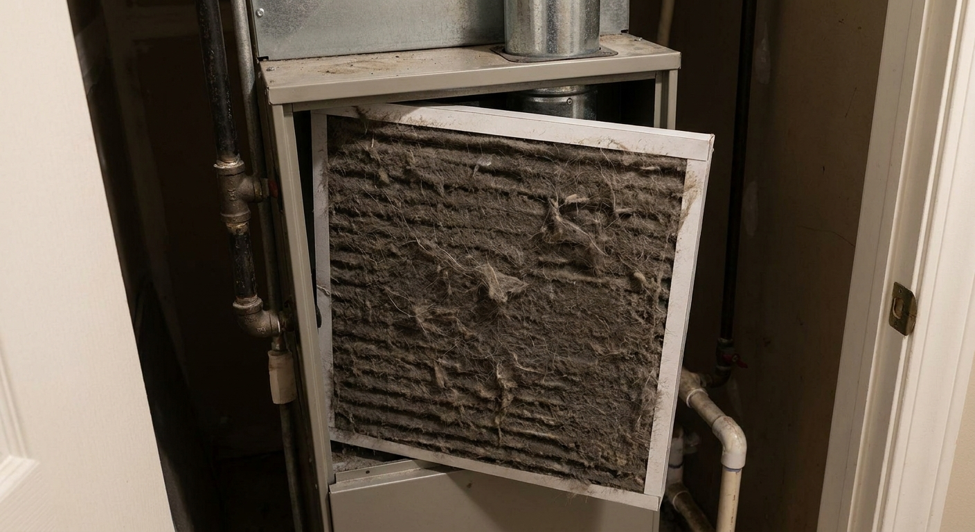 Clogged air filter is the most common HVAC problem