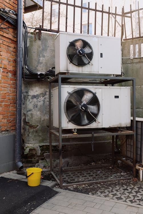 HVAC systems on a building’s roof