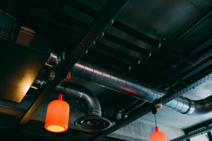 HVAC ducts An image of ductwork on the ceiling